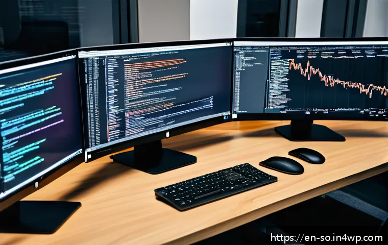 CI CD 파이프라인 구축을 위한 경로 설정 - A modern software developer&rsquo;s workspace showing multiple monitors displaying CI/CD pipeline dashboar...